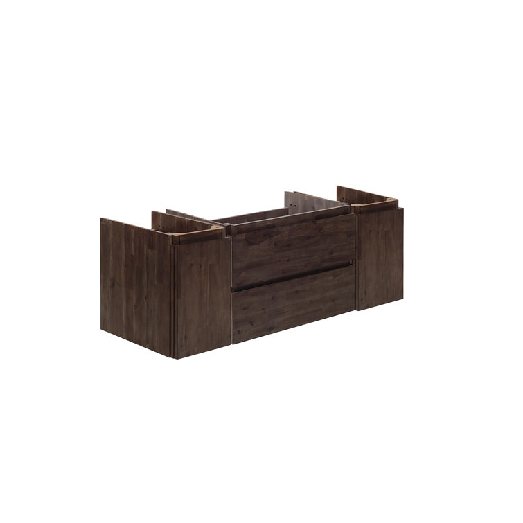 Formosa 47" Brown Acacia Wall-Mounted Single Vanity Base