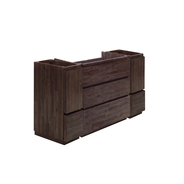 Acacia Wood 53" Brown Freestanding Bathroom Vanity Base