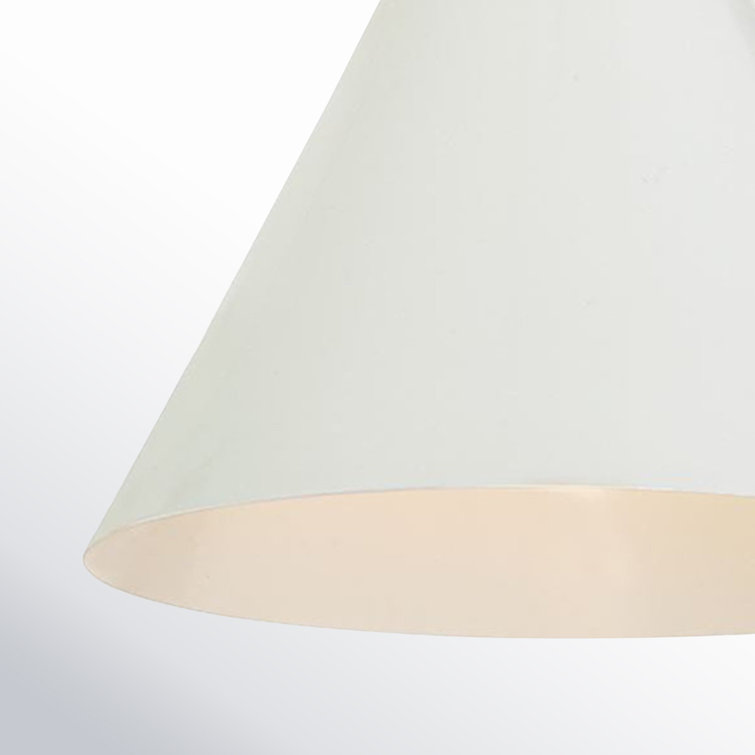 Vibrant Gold and White Steel Cone Pendant Light