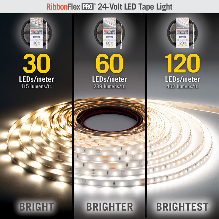RibbonFlex Pro 24V Warm White LED Tape Light 8ft