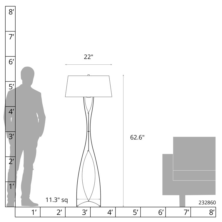 Bronze Flax Infinity Floor Lamp with LED Light