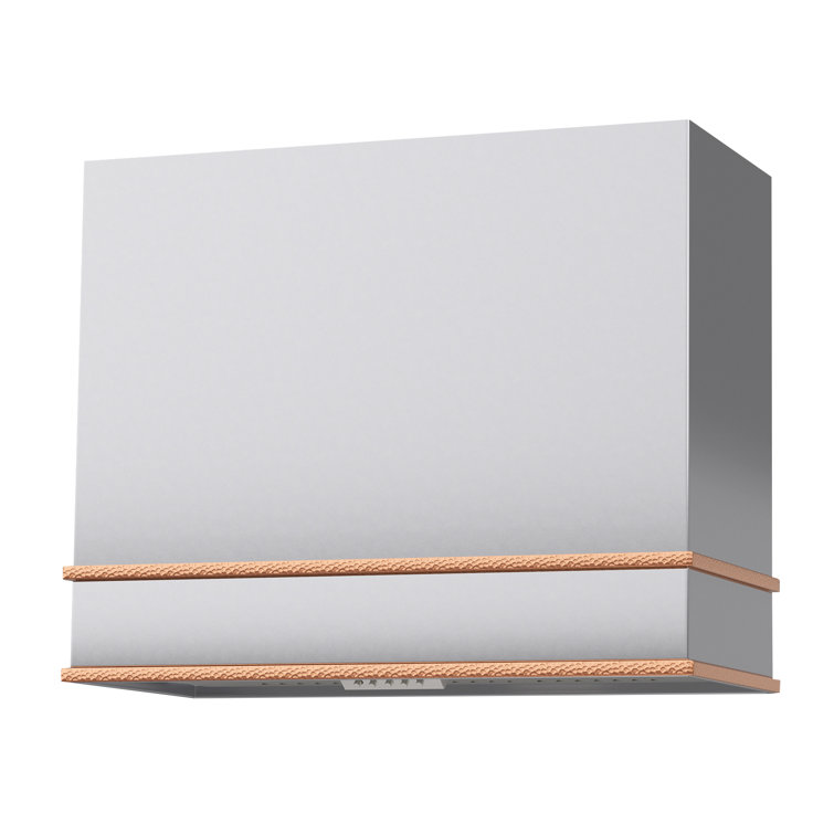 36" Brushed Stainless Steel and Copper Wall Mounted Range Hood