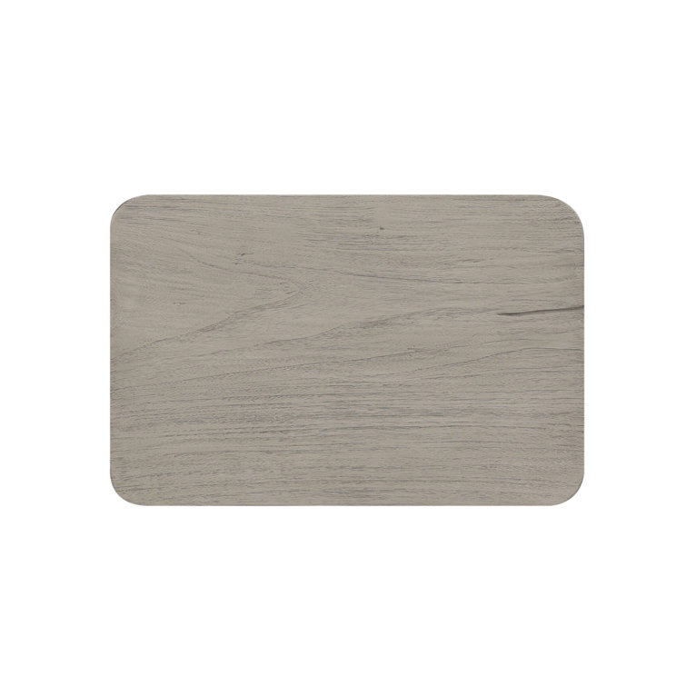 Weathered Gray Teak Outdoor Accent Stool