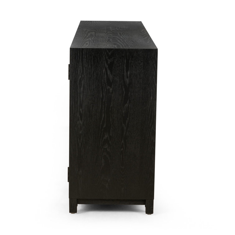 Millie Contemporary 78'' Matte Black Oak Sideboard