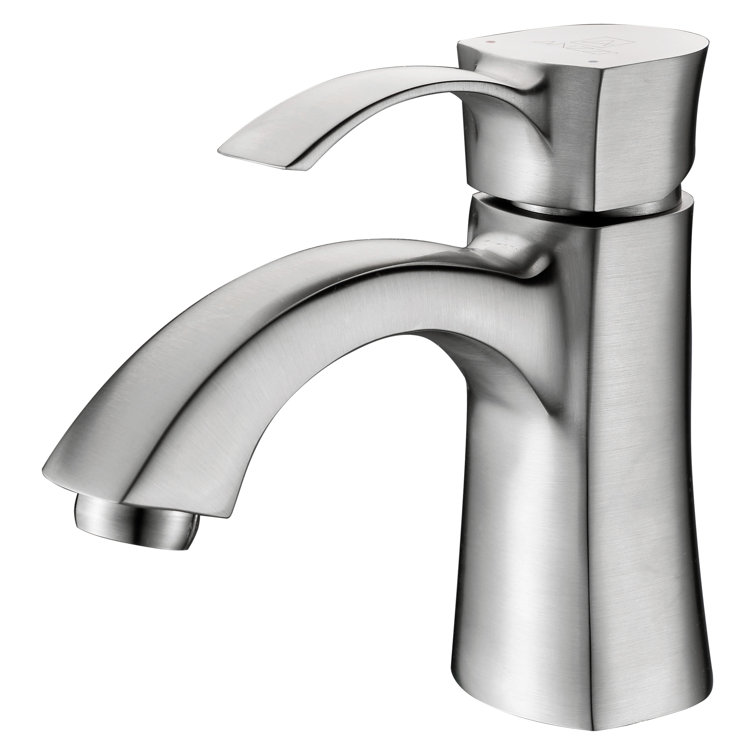 Brushed Nickel Single-Handle Bathroom Faucet with Drain Assembly