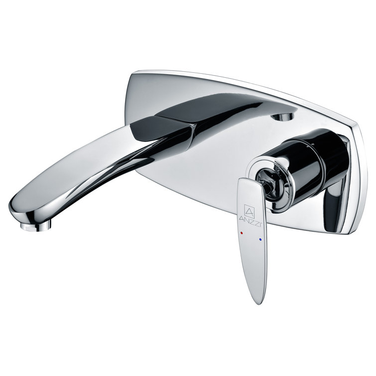 Voce Series Polished Chrome Wall Mount Bathroom Faucet