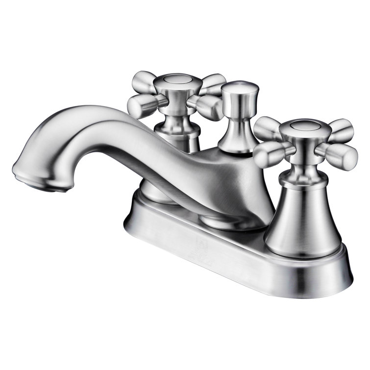 Major Centerset Dual-Handle Minimalist Bathroom Faucet in Brushed Nickel