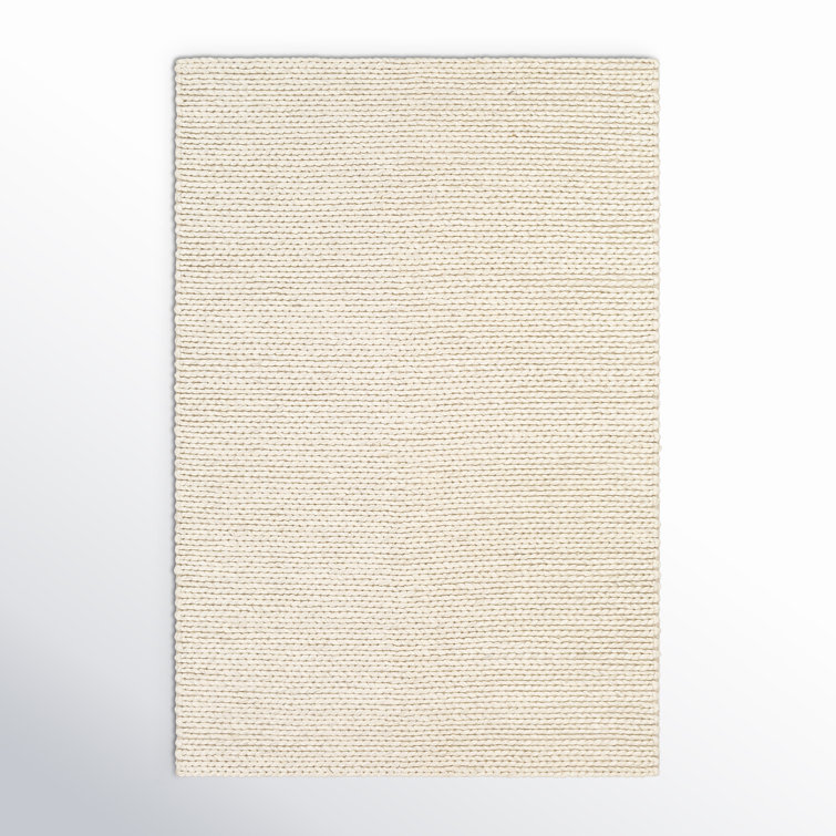 Ithaca Cream Braided Wool and Viscose 8' x 10' Rug