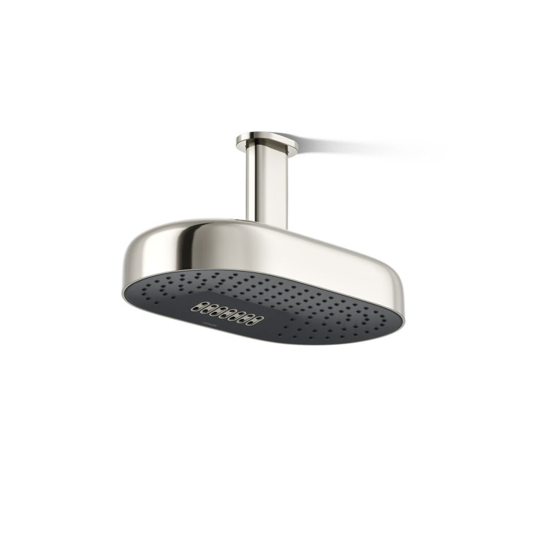 Vibrant Polished Nickel Ceiling Mounted Rain Shower Head