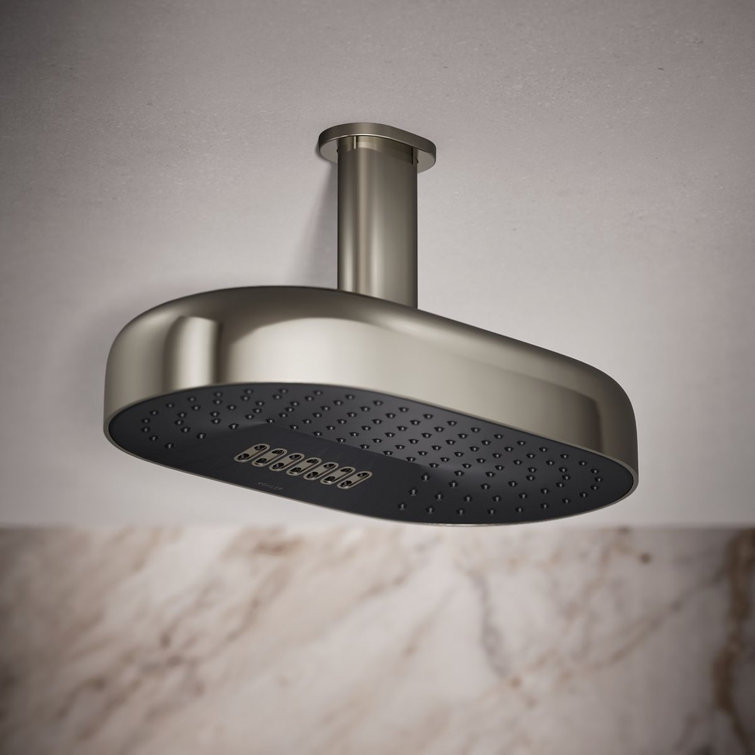 Vibrant Polished Nickel Ceiling Mounted Rain Shower Head