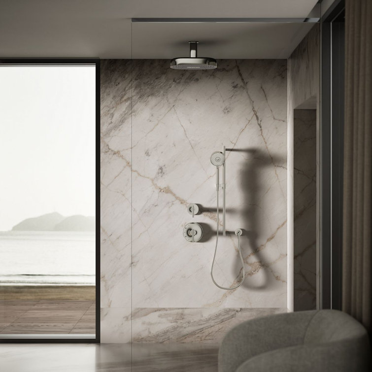 Vibrant Polished Nickel Ceiling Mounted Rain Shower Head