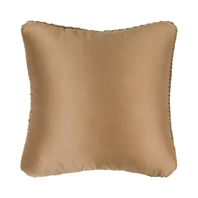 Amber Yellow 22" Square Braided Polyester Outdoor Pillow