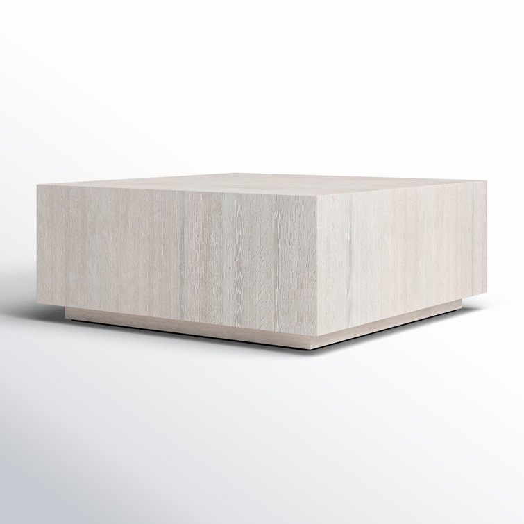 Layne 42" White Wash Oak Square Coffee Table