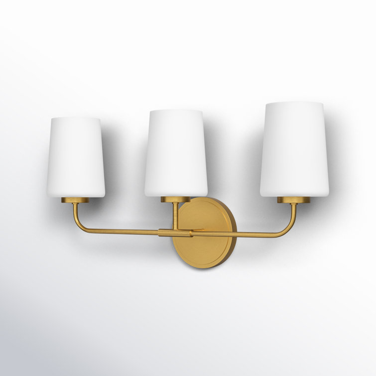 Heritage Brass 3-Light Etched Opal Dimmable Vanity Light