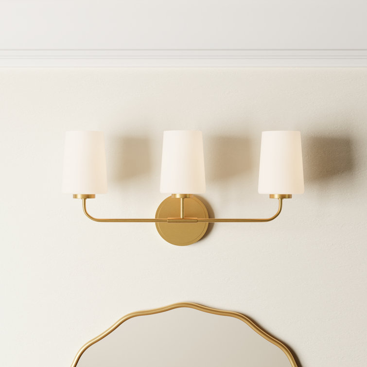 Heritage Brass 3-Light Etched Opal Dimmable Vanity Light