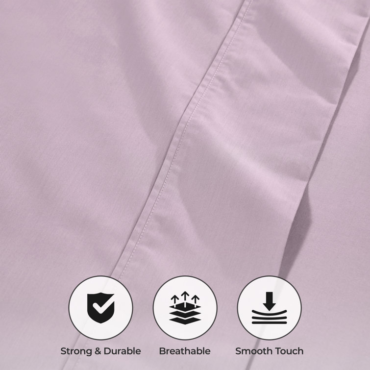 Lilac California King Cotton Blend Deep Pocket Sheet Set