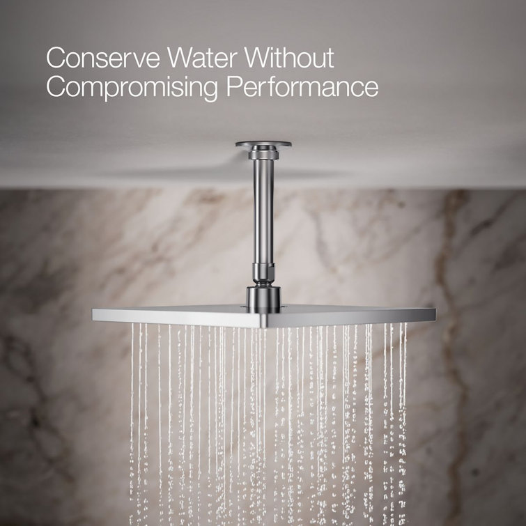 Polished Chrome 10" Square Rain Showerhead