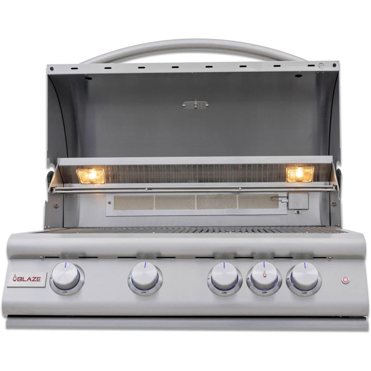 Blaze Premium 32-Inch Built-In Stainless Steel Gas Grill with Rotisserie