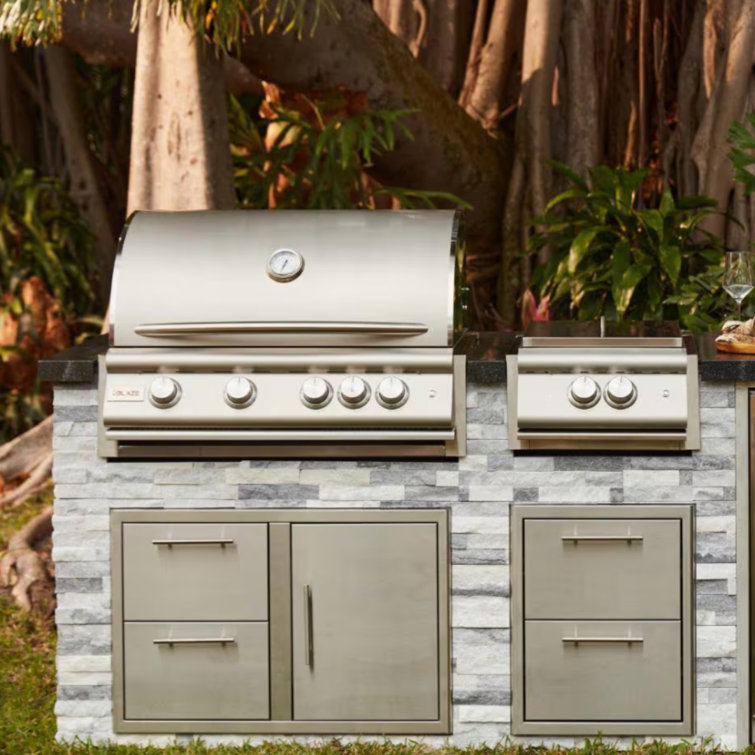 Blaze Premium 32-Inch Built-In Stainless Steel Gas Grill with Rotisserie