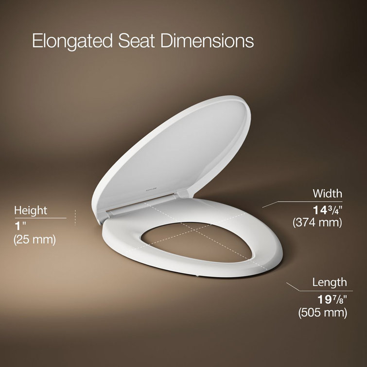 White Quiet-Close Elongated Toilet Seat with ReadyLatch