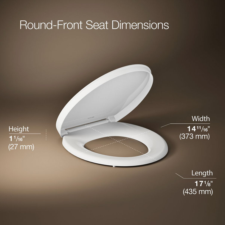 White Round Quiet-Close Toilet Seat with ReadyLatch