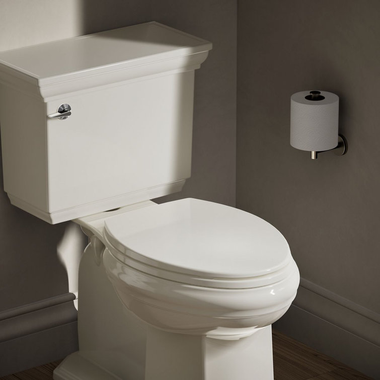 Biscuit Elongated Polypropylene Toilet Seat with Quick-Release Hinges