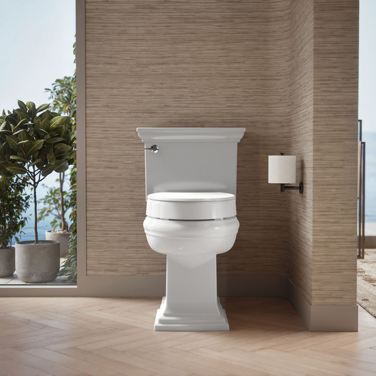 Hyten White Elevated Elongated Quiet-Close Toilet Seat