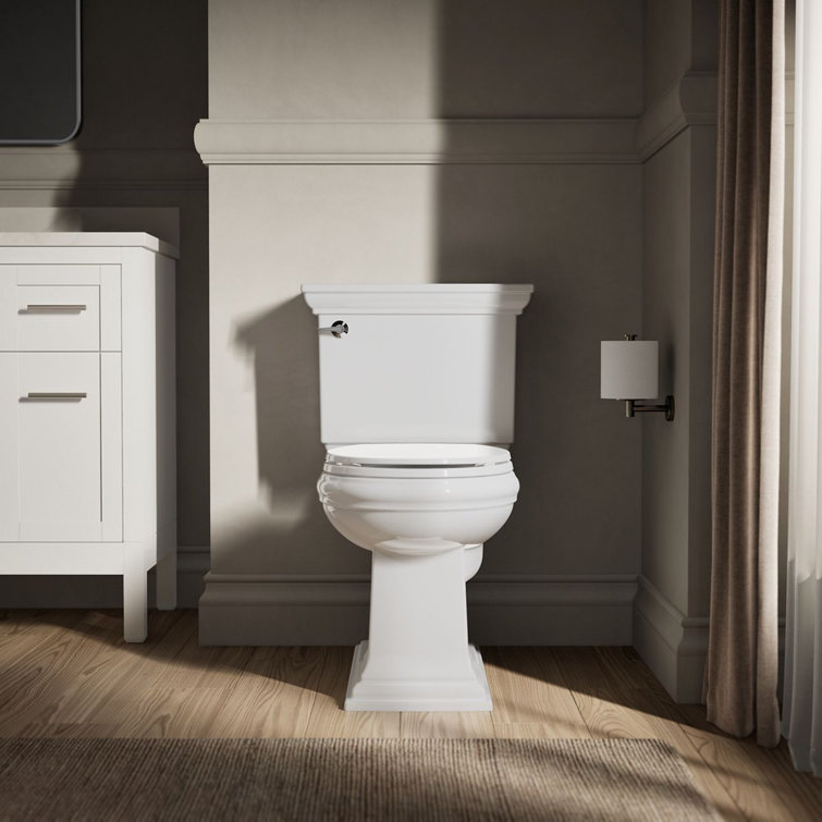 Kohler White Round Slow-Close Plastic Toilet Seat