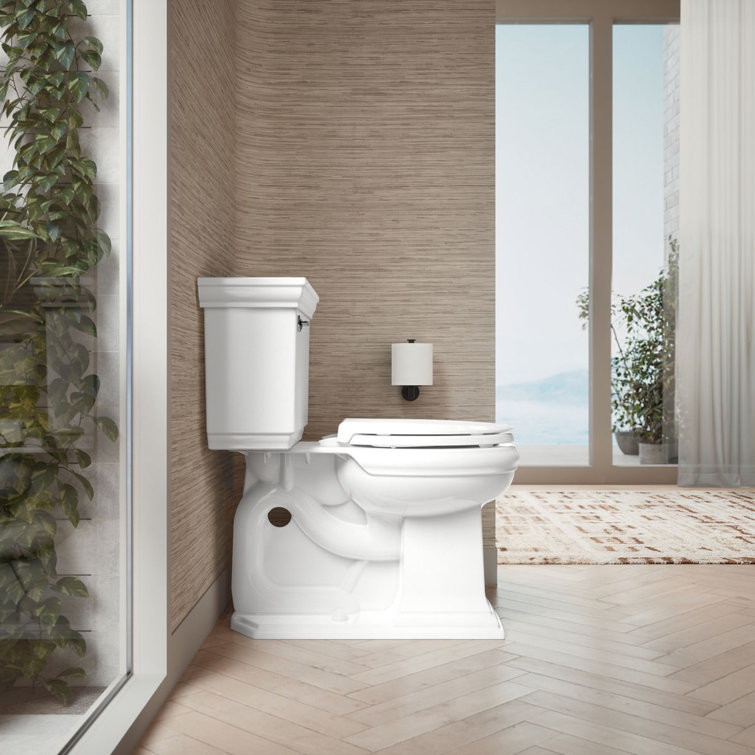 White Round-Front Toilet Seat with Quiet-Close Lid
