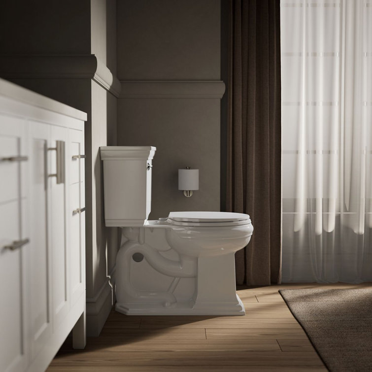 Kohler White Round Slow-Close Plastic Toilet Seat