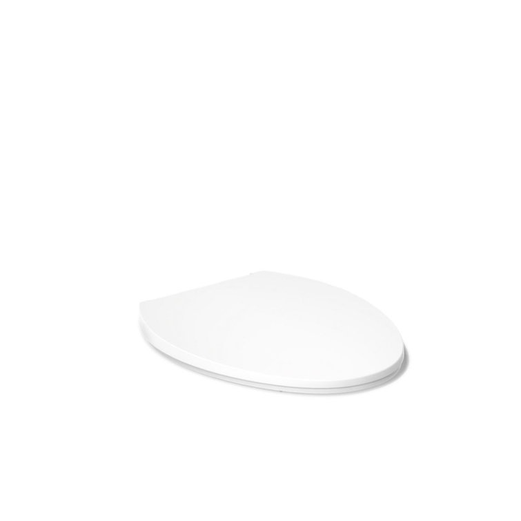 White Quiet-Close Elongated Toilet Seat with ReadyLatch