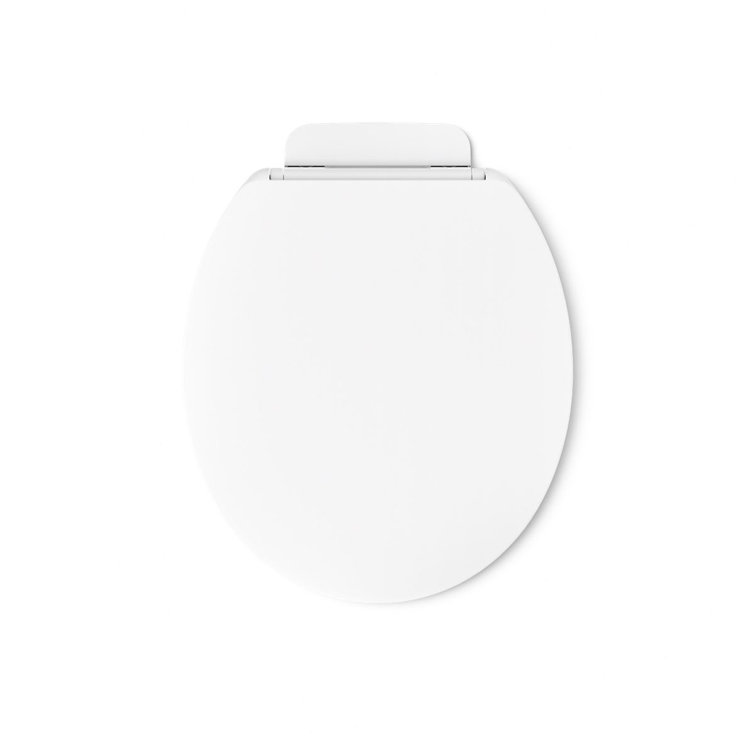 White Round Quiet-Close Toilet Seat with ReadyLatch
