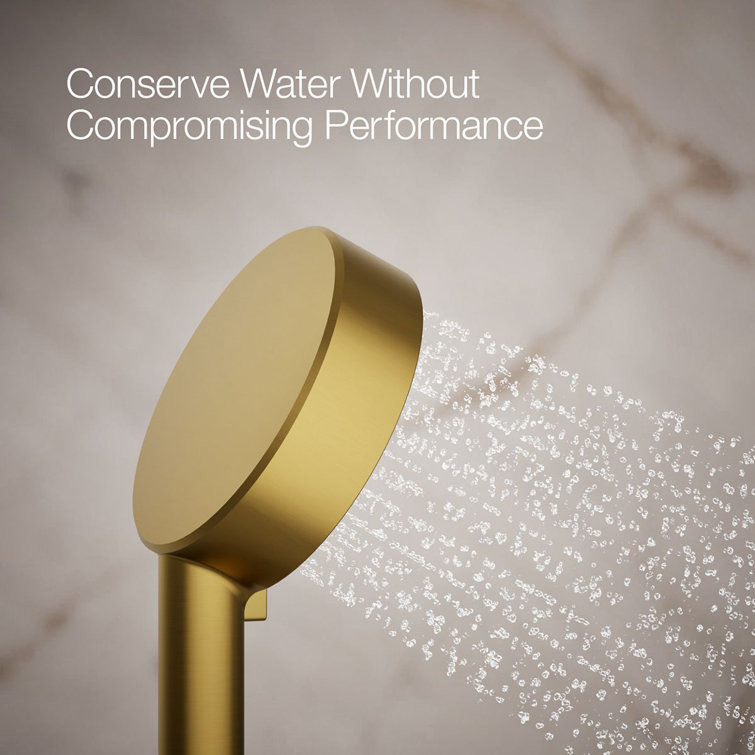 Vibrant Brushed Moderne Brass Wall Mounted Handheld Shower