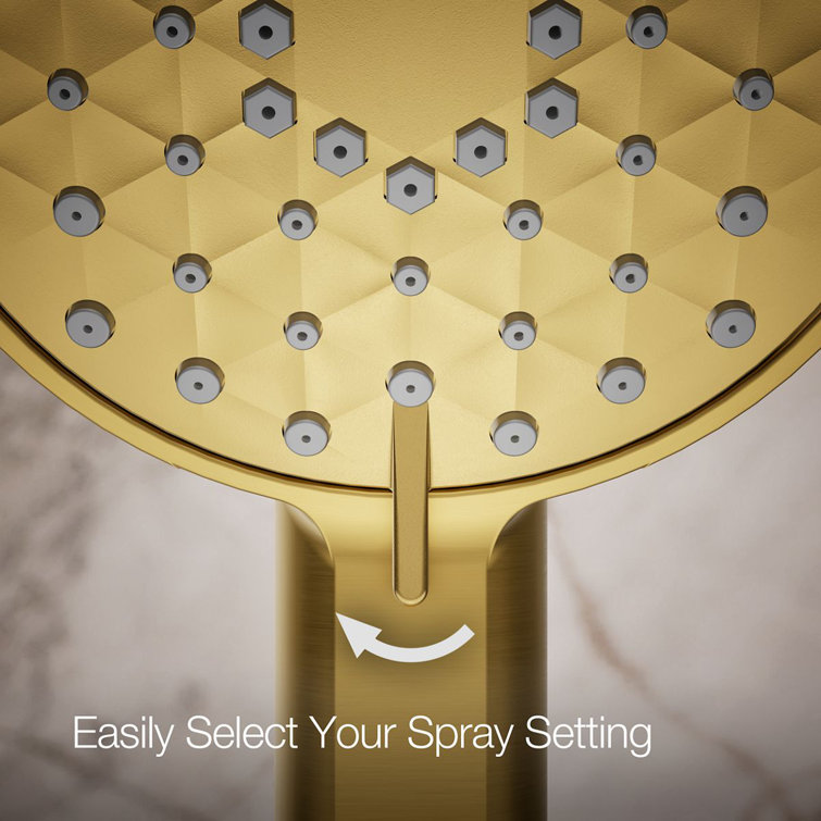 Vibrant Brushed Moderne Brass Wall Mounted Handheld Shower
