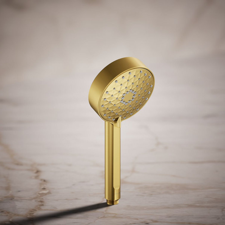 Vibrant Brushed Moderne Brass Wall Mounted Handheld Shower