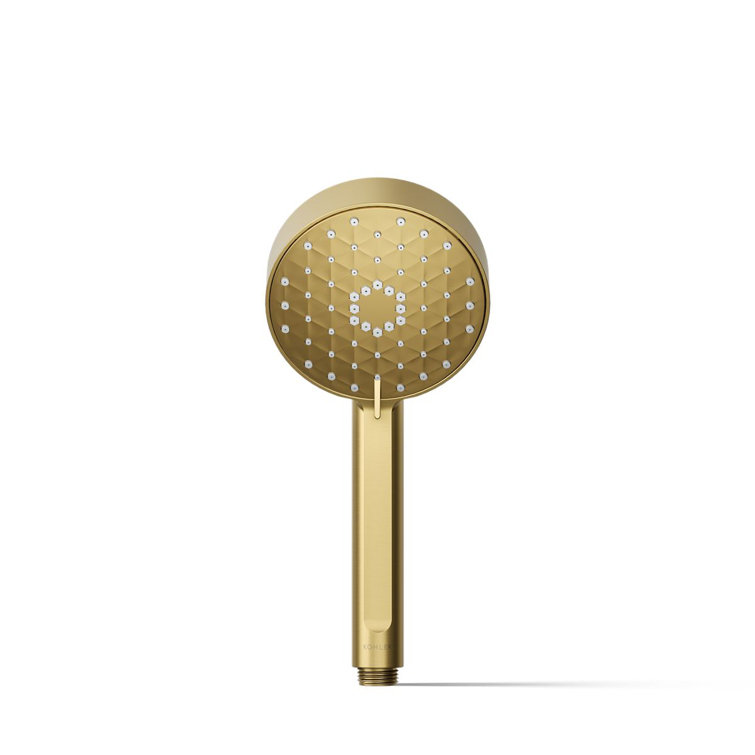 Vibrant Brushed Moderne Brass Wall Mounted Handheld Shower