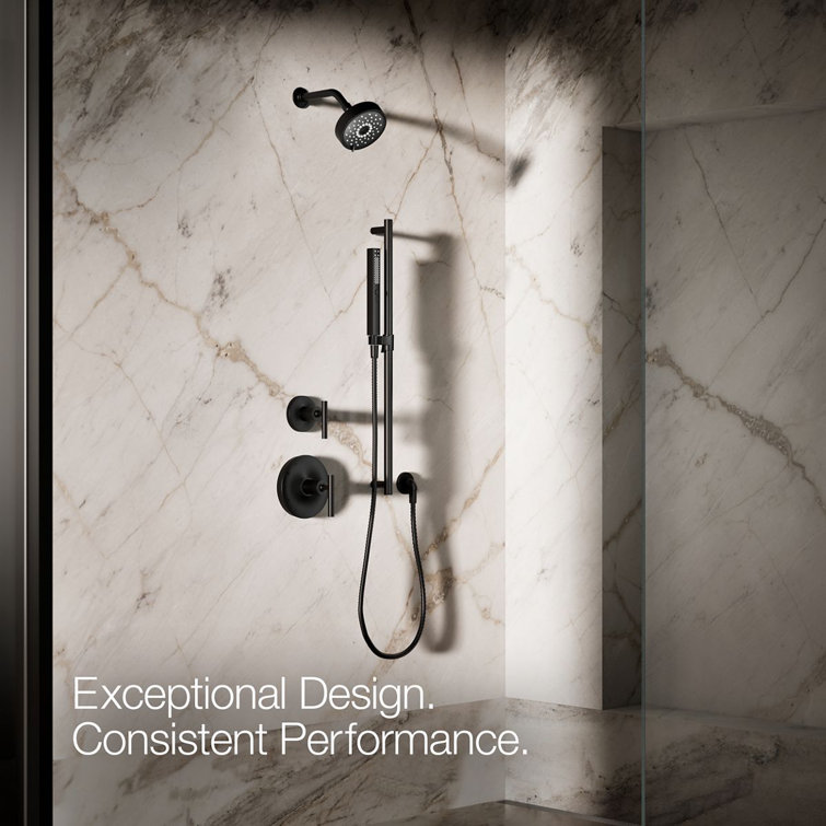 Matte Black Square Multi-Function Handheld Shower Head
