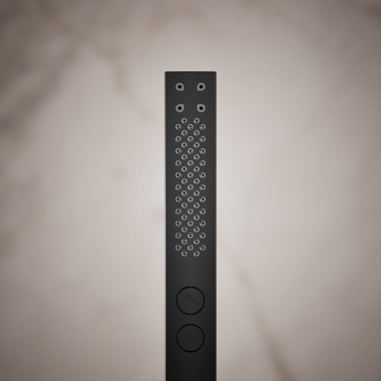 Matte Black Square Multi-Function Handheld Shower Head