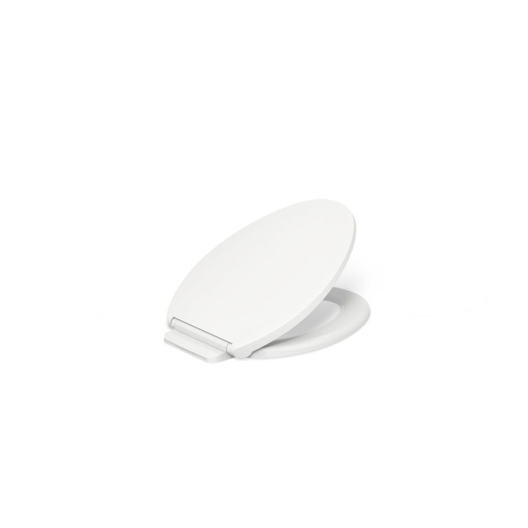 White Quiet-Close Elongated Toilet Seat with ReadyLatch