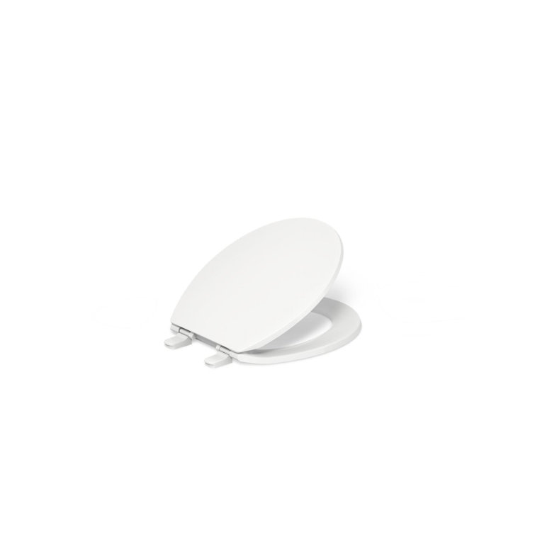 Kohler White Round Slow-Close Plastic Toilet Seat