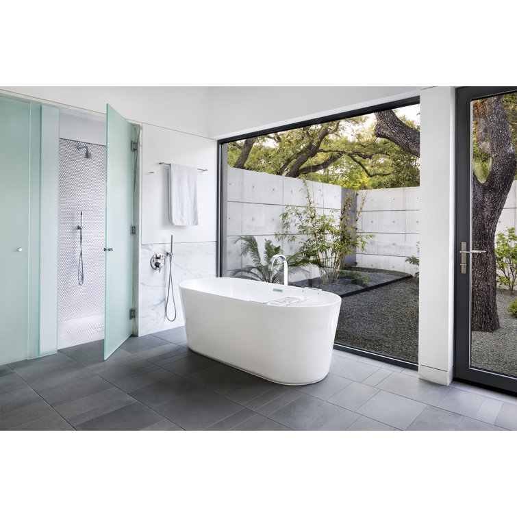 Polished Stainless Steel Modern Shower Door Pull Set