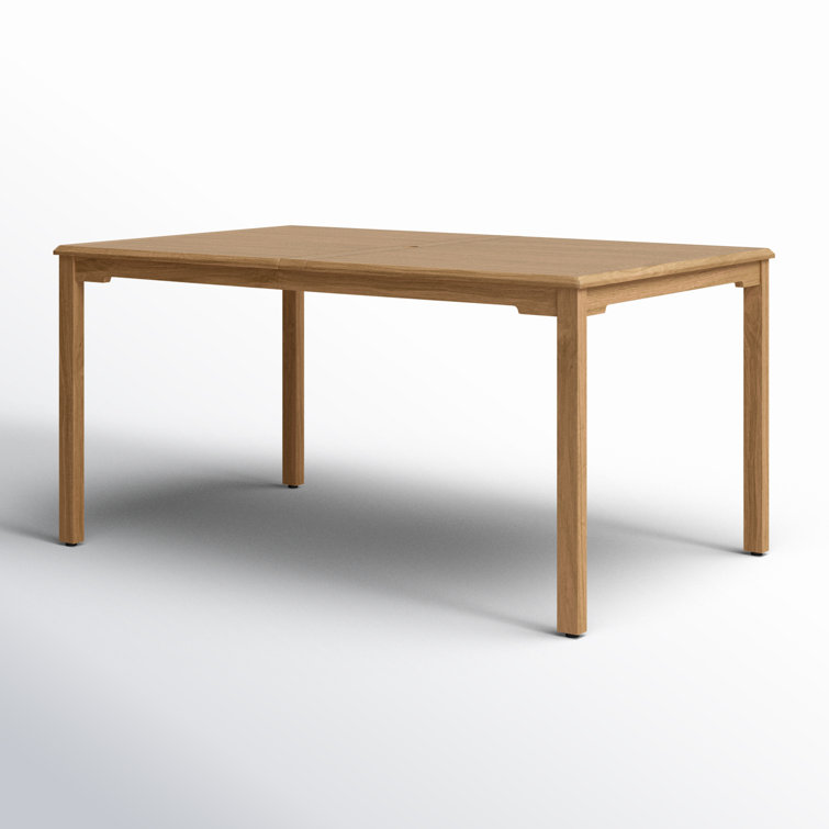 Maliana Certified Teak 118" Light Brown Outdoor Dining Table