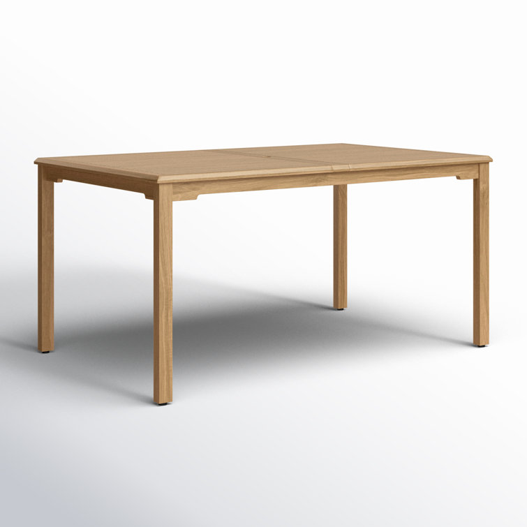 Maliana Certified Teak 118" Light Brown Outdoor Dining Table