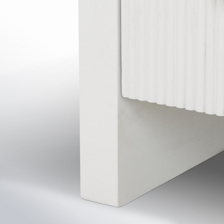 White and Gold 6-Drawer Double Dresser with Dovetail Drawer