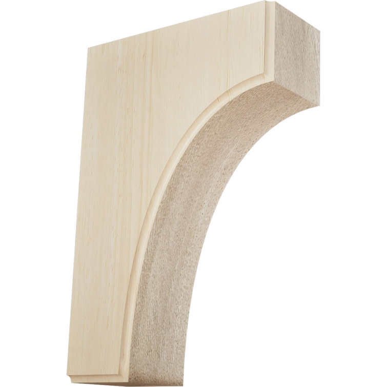 Clarksville Natural Rubberwood 6" Decorative Corbel Bracket
