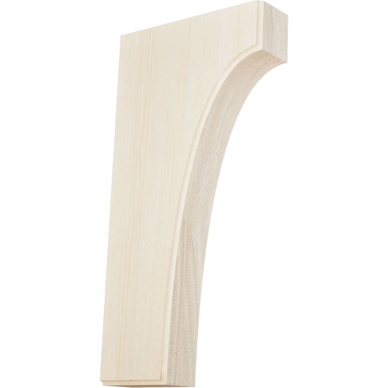 Clarksville Hand-Carved Rubberwood Corbel Bracket, 12-inch Height
