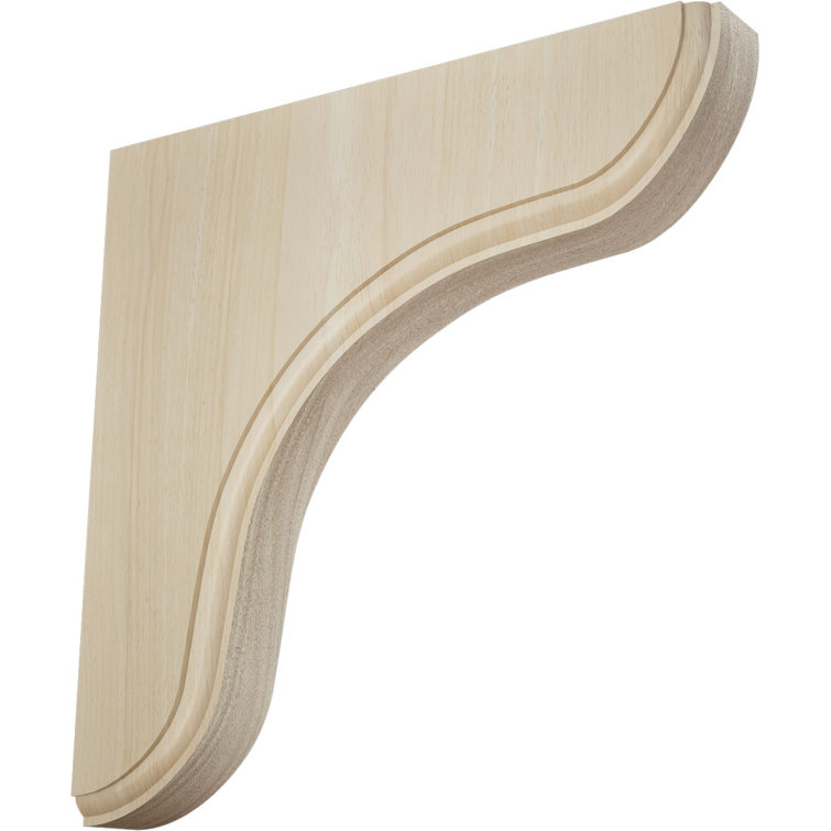 Eaton Hand-Carved Rubberwood Corbel Bracket 10.5" Support