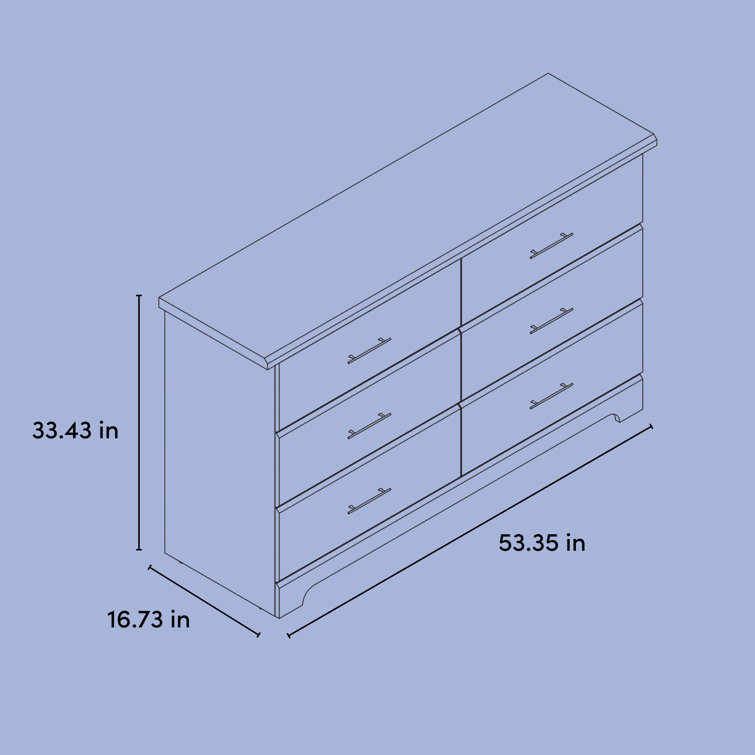 Hazelnut Double Nursery Dresser with Silver Hardware