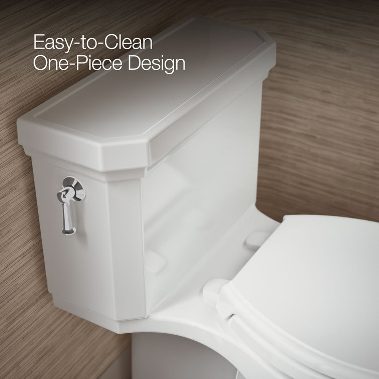 White High Efficiency Elongated One-Piece Toilet