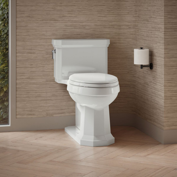 White High Efficiency Elongated One-Piece Toilet
